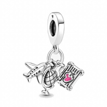 Hot Sell 925 Sterling Silver Graduation & Travel Passport Charms Bracelet for Women