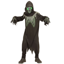 (14-16 years (164 cm)) Child's black and green reaper costume