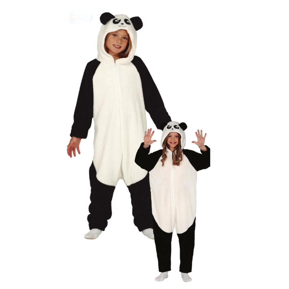 (10 to 12 years (142-148 cm)) Children's panda jumpsuit costume