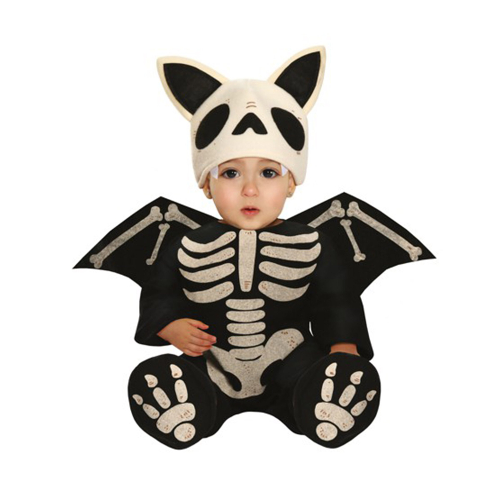 (12 - 18 months) Baby skeleton bat costume