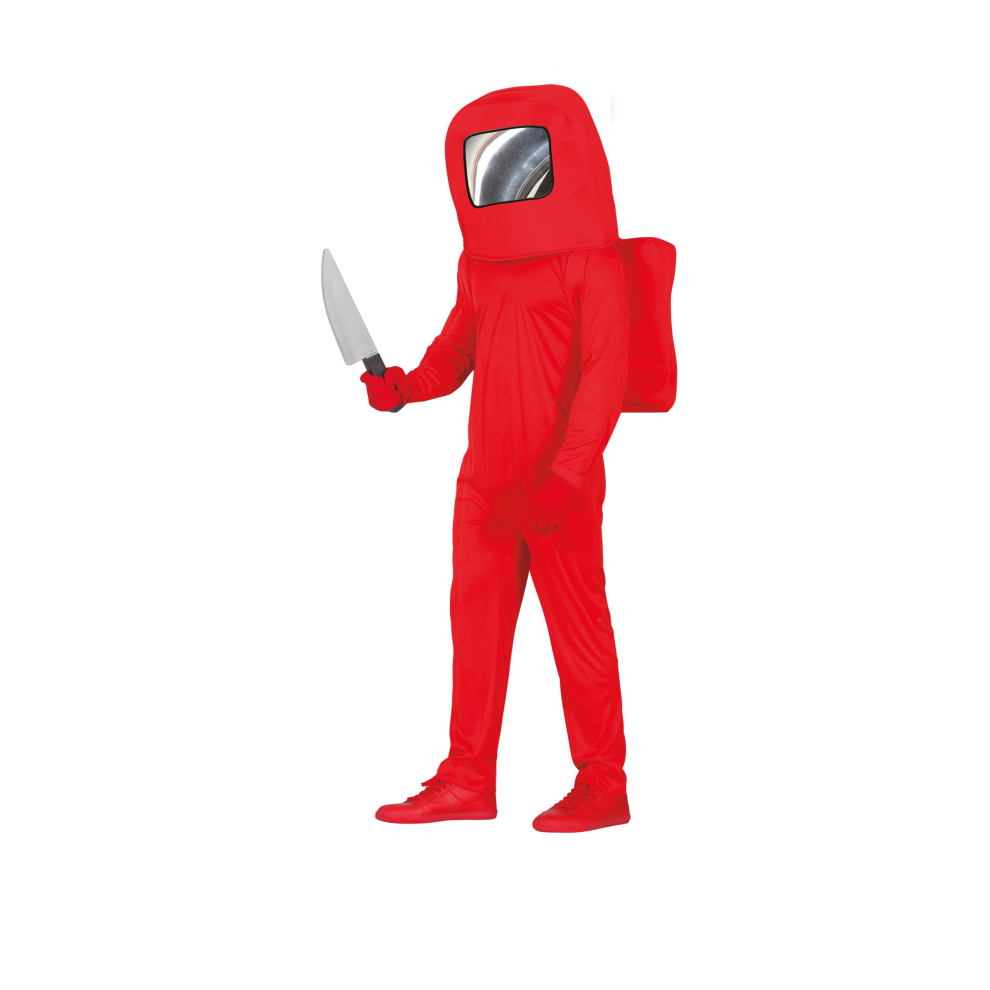 Red video game astronaut costume for teenagers