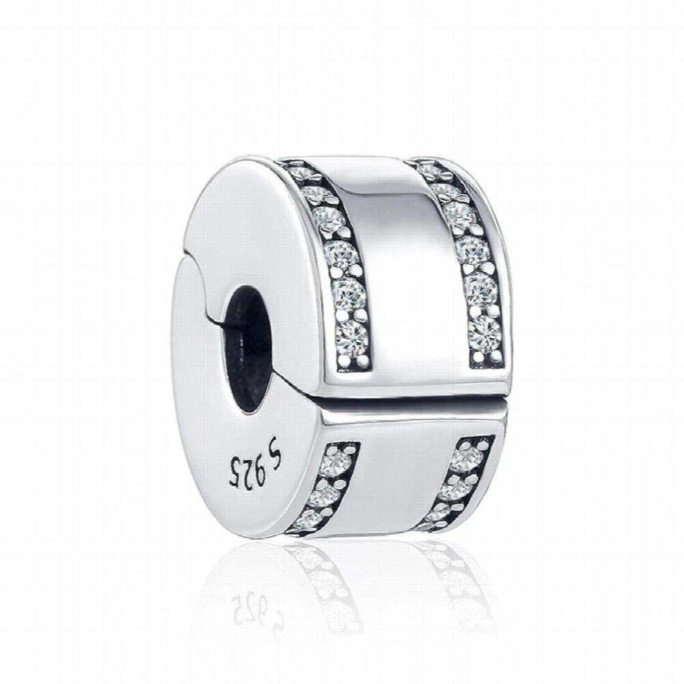 Jewelry Accessories Pave Star Clover Bow Heart Clip Diy Bead Fit Charms Silver 925 Sterling Bracelet-image-OPC-PCTYFWG-NEW