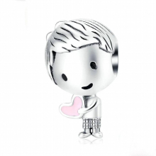 925 Sterling Silver Metal Beads Boy and Girl Charm fit Charms Pan charms Silver 925 Bracelet Valentine