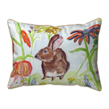 16 x 20 in. Brown Rabbit Left Indoor & Outdoor Pillow, Large
