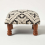 Homescapes (40 x 40 x 25 cm) Reva Black Geometric Footstool 1