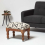 Homescapes (50 x 30 x 40 cm) Reva Black Geometric Footstool 2