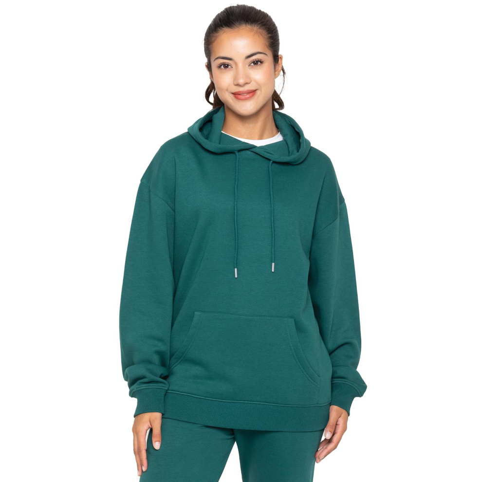 (M, Dark Green) Enzo Womens Oversized Hoodie