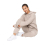 Ze Enzo (L, Beige) Enzo Womens Oversized Hoodie 5