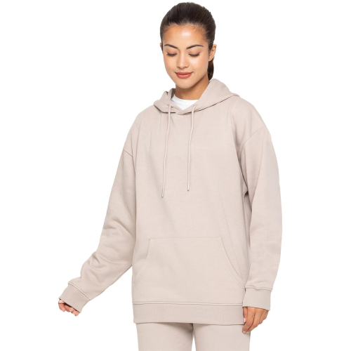 Ze Enzo (L, Beige) Enzo Womens Oversized Hoodie