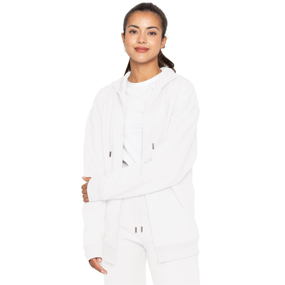 (M, Off-White) Enzo Womens Oversized Zip Hoodie