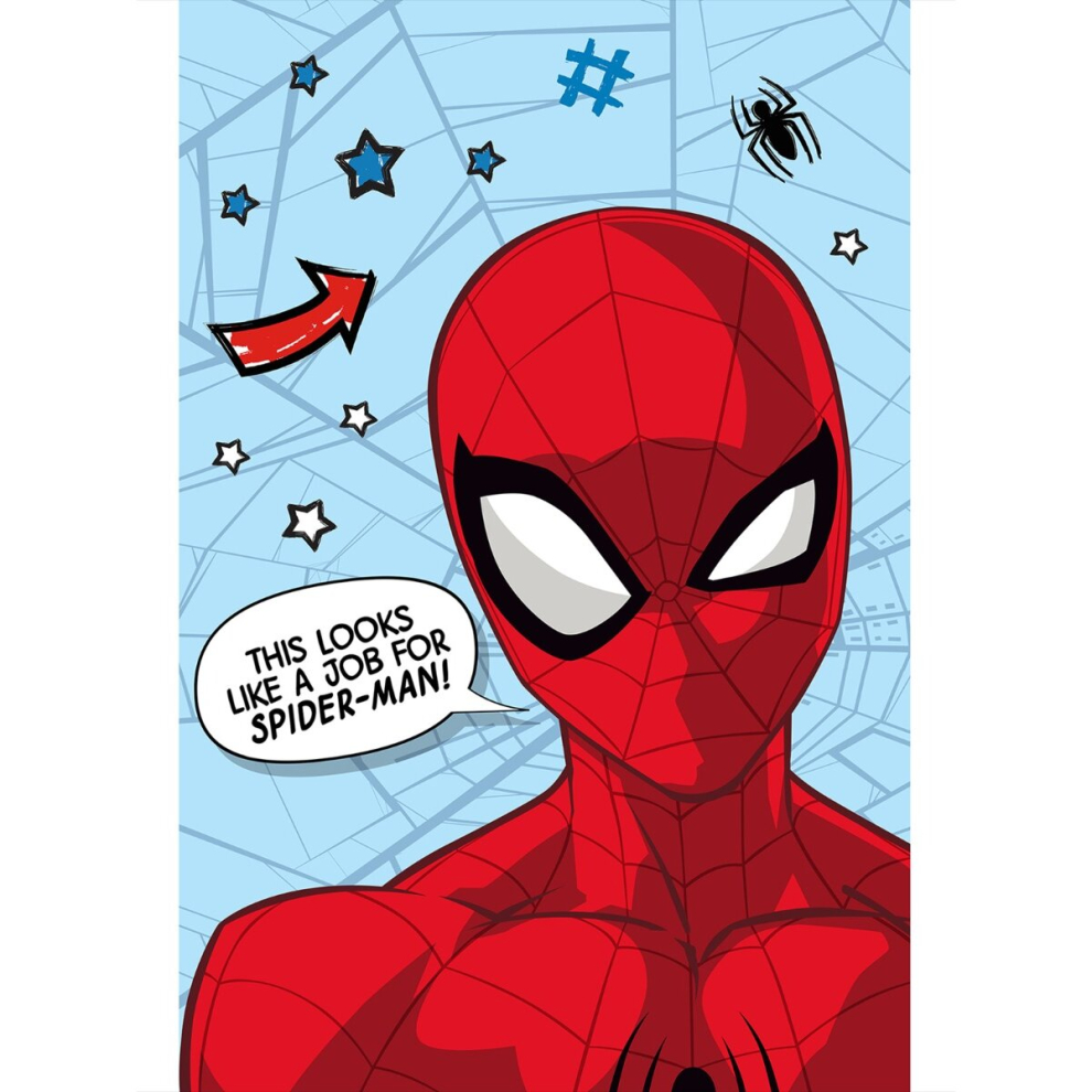 Spiderman Star Microflannel Blanket