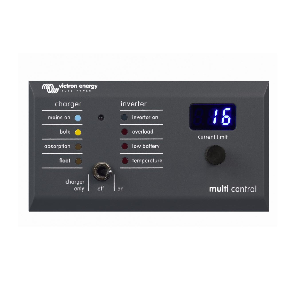 (Victron Digital Multi Control Panel 200A Right Angle Rj45 For Inverter Chargers) Victron Energy Multi Control Panel For Phoenix Inverter & Chargers E 8719076017011