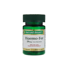 Nature'S Bounty Supplement Haemo-Fer 28Mg, Contains Iron Bis-Glycinate 30 Capsules, Dietary Supplement