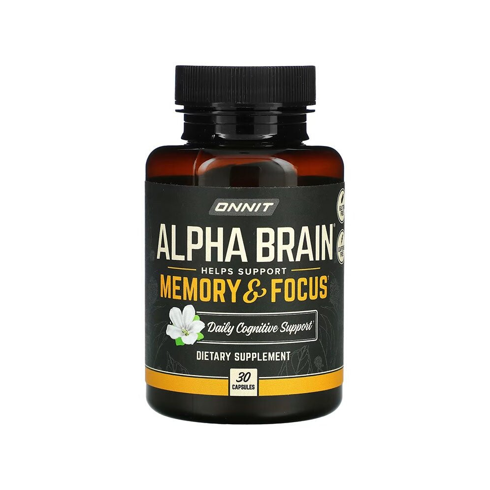 Onnit Alpha Brain Premium Nootropic Brain Supplement 30 Capsules, For Men & Women, Brain Booster & Memory Support, Dietary Supplement