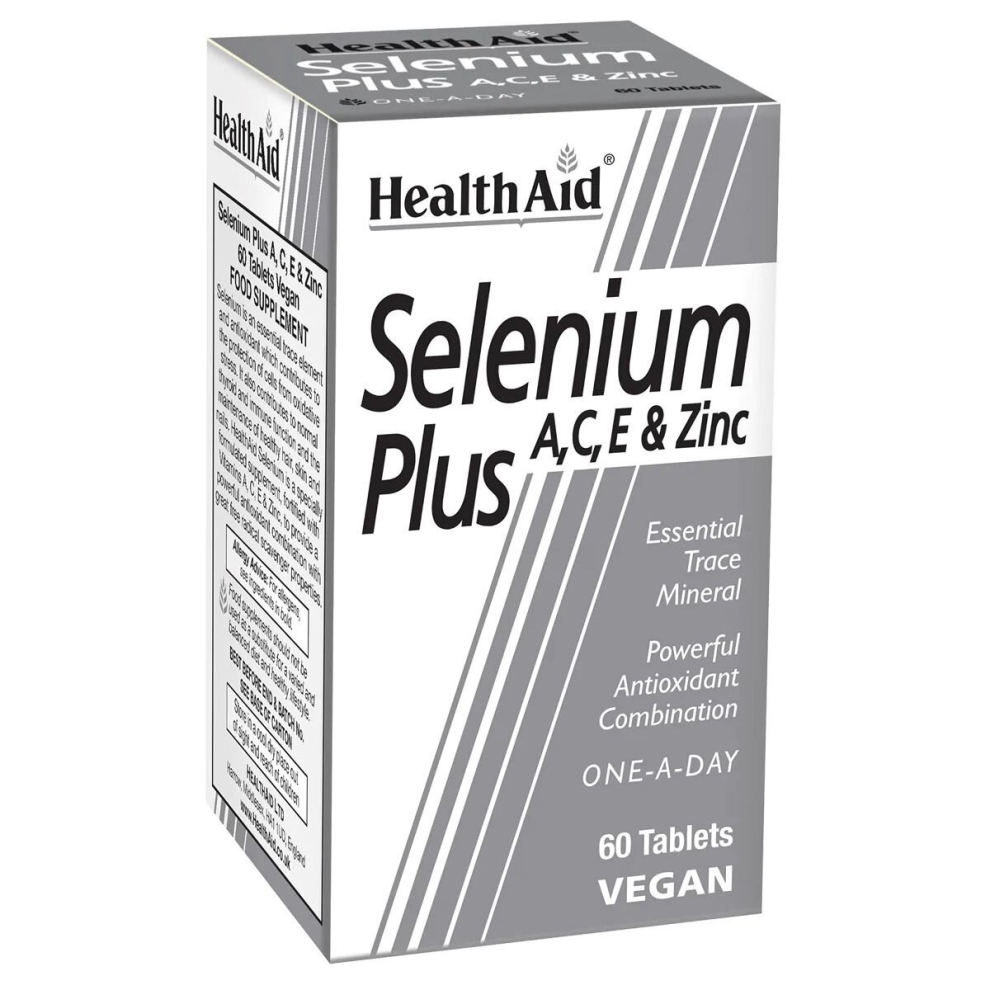 Selenium Plus With Vitamins A, C, E & Zinc 60 Tablets, Boosts And Helps Regulate The Immune System, Dietary Supplement