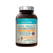 Naturewise Oral Health Chewable Probiotics, Supports Healthy Teeth, Gums, & Better Breath, Dietary Supplement, 50 Tablets