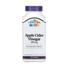 21St Century Apple Cider Vinegar 300Mg 250 Tablets, For General Health & Wellness, Dietary Supplement