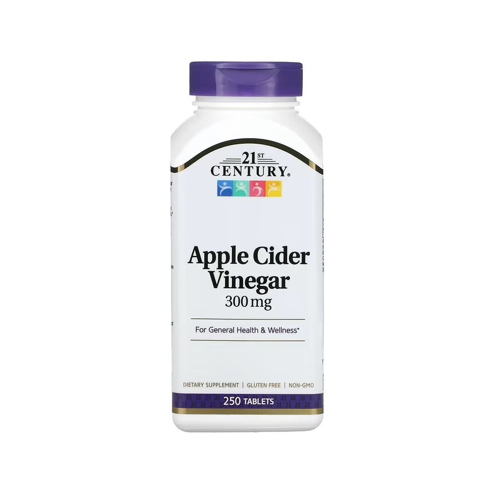 21St Century Apple Cider Vinegar 300Mg 250 Tablets, For General Health & Wellness, Dietary Supplement