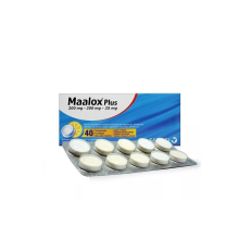 Maalox Plus Tablets 40'S, Fast Relief Of Indigestion, Heart Burn And Trapped Wind, Lemon Flavour, Dietary Supplement