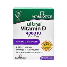 Vitabiotics Ultra Vitamin D 4000Iu Maximum Strength, Supports Immune System, Bones And Teeth, Dietary Supplement, 96 Tablets