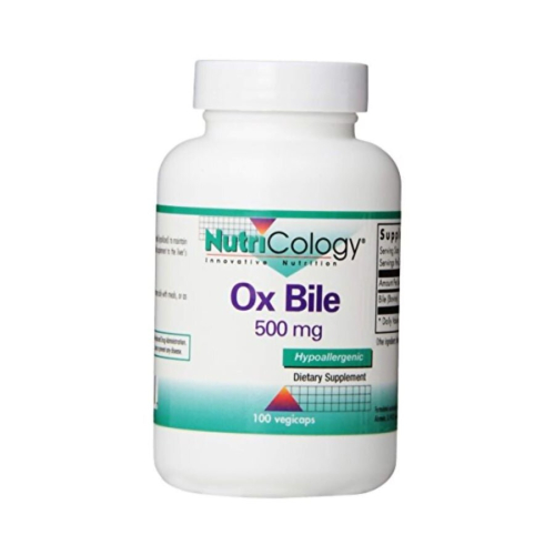 Nutricology Ox Bile 500 Mg Essential For Fat Digestion, Liver