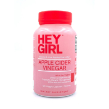 Hey Girl Apple Cider Vinegar Capsules with Mother - 1560mg ACV per serving, 120 capsules, Cayenne & Probiotics for Digestion, No Taste