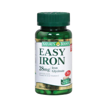 Natures Bounty Easy Iron, Promotes Energy Utilization, Iron Also Supports Normal Red Blood Cell Production 28Mg 90 Capsules, Dietary Supplement