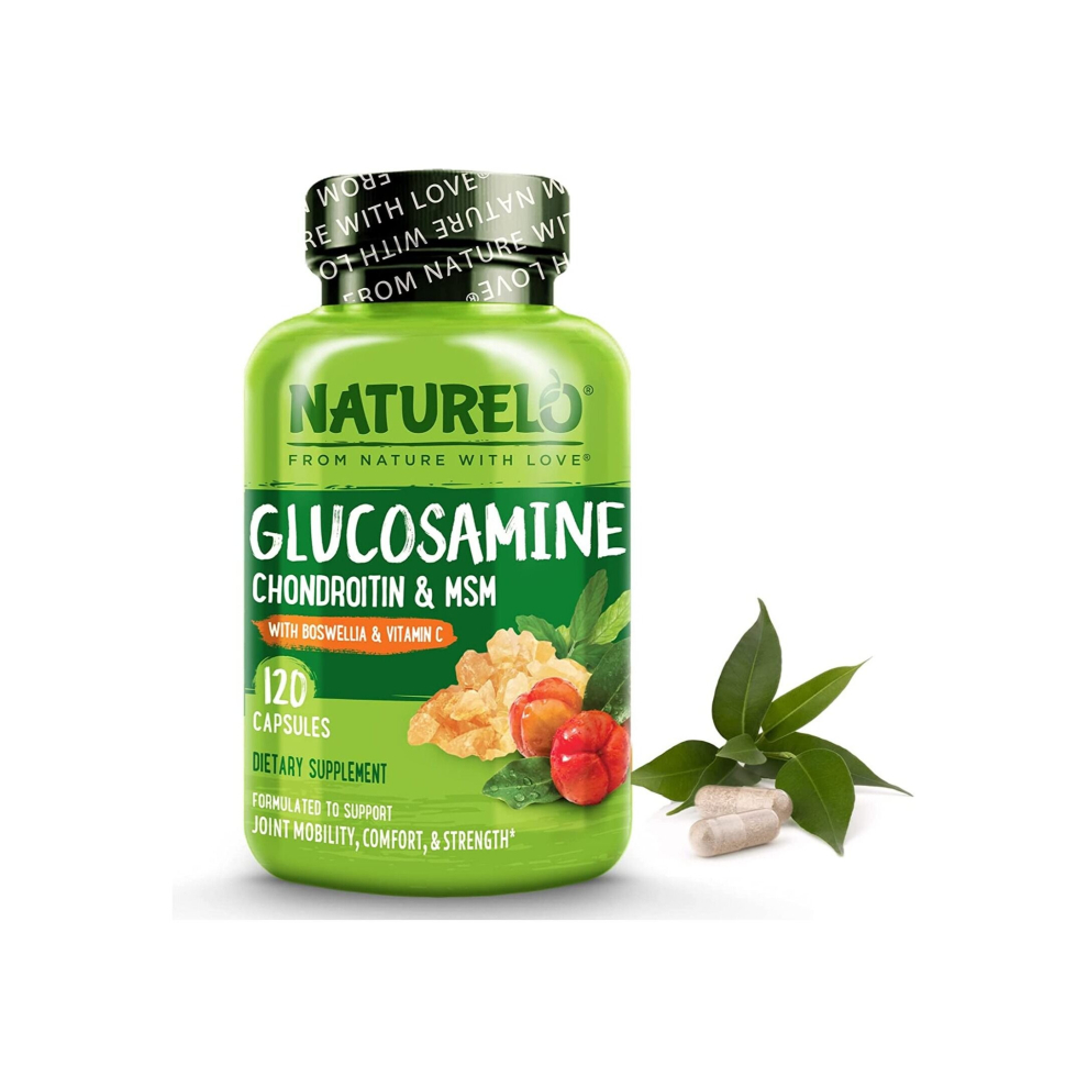 Naturelo Glucosamine Chondroitin And Msm With Boswellia And Vitamin C, Dietary Supplement, 120 Capsules