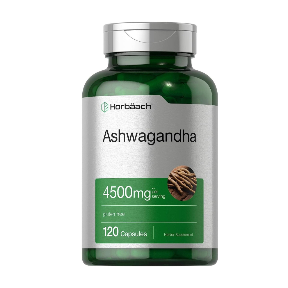 Ashwagandha Supplement 4500Mg 120 Capsules, Maximum Strength, Gluten Free, By Horbaach, Dietary Supplement