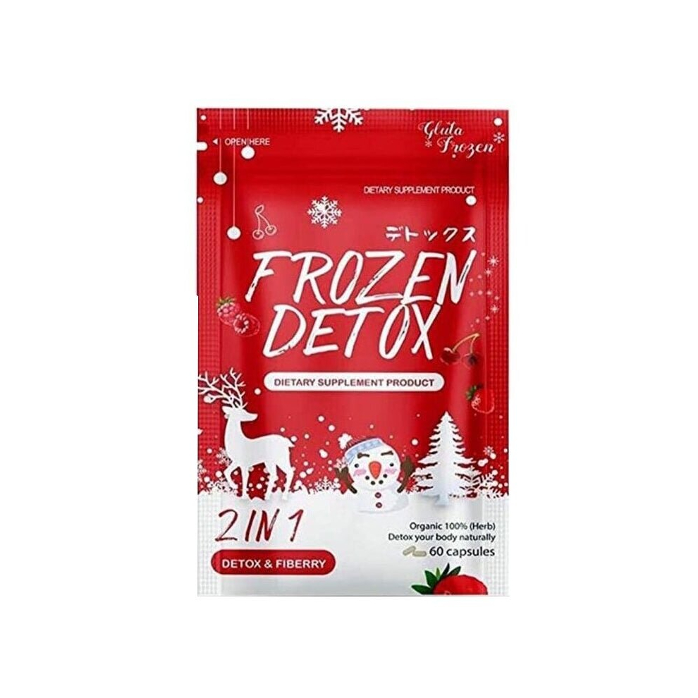 Frozen Detox 2 In 1 Detox & Fiberry Slimming, Organic Herbs For Weight Loss, Dietary Supplement