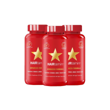 Hairtamin Advanced Formula Dietary Supplement, Support Stronger, Longer, Thicker Hair, 30 Vegan Capsules Pack Of 3
