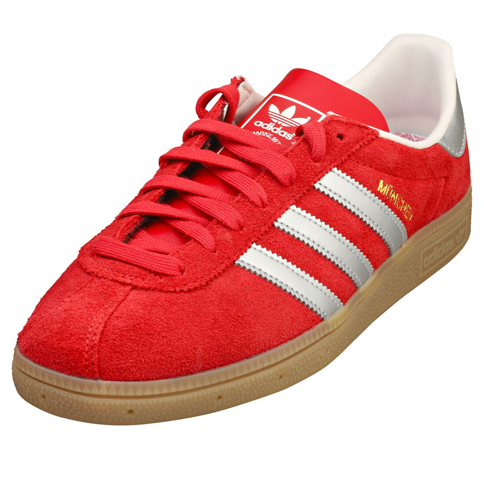 (10) adidas Munchen Mens Casual Trainers in Red Gum