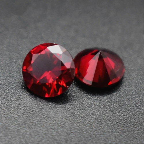 Ruby Round Faceted Gemstone Brilliant Cut Ruby Gem Dark Blood-red Ruby Multiple Sizes to Choose C09R 1