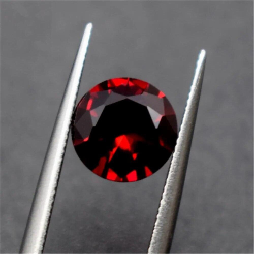 Ruby Round Faceted Gemstone Brilliant Cut Ruby Gem Dark Blood-red Ruby Multiple Sizes to Choose C09R 2