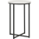 Seconique Dallas Round Side End Table Marble Effect and Black Metal Finish 1