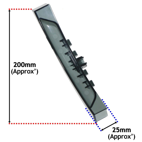 SPARES2GO Door Handle for Hoover Dynamic Extreme / Dynamic Next Washing Machine (Black, 200mm) 2