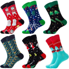 6 Pair Unisex Christmas Socks One Size Fits All Adult Kids Women Men Winter Holiday Season Present Funny Sock