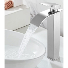 Bathroom Faucet, Bathroom Faucet, Waterfall Faucet for Bathroom with Beautiful Design, Bathtub Faucet for Cold and Hot Water, Chrome