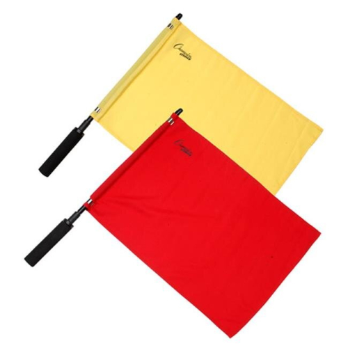 Set of Two Solid Pattern Lineman Flags - Yellow & Red
