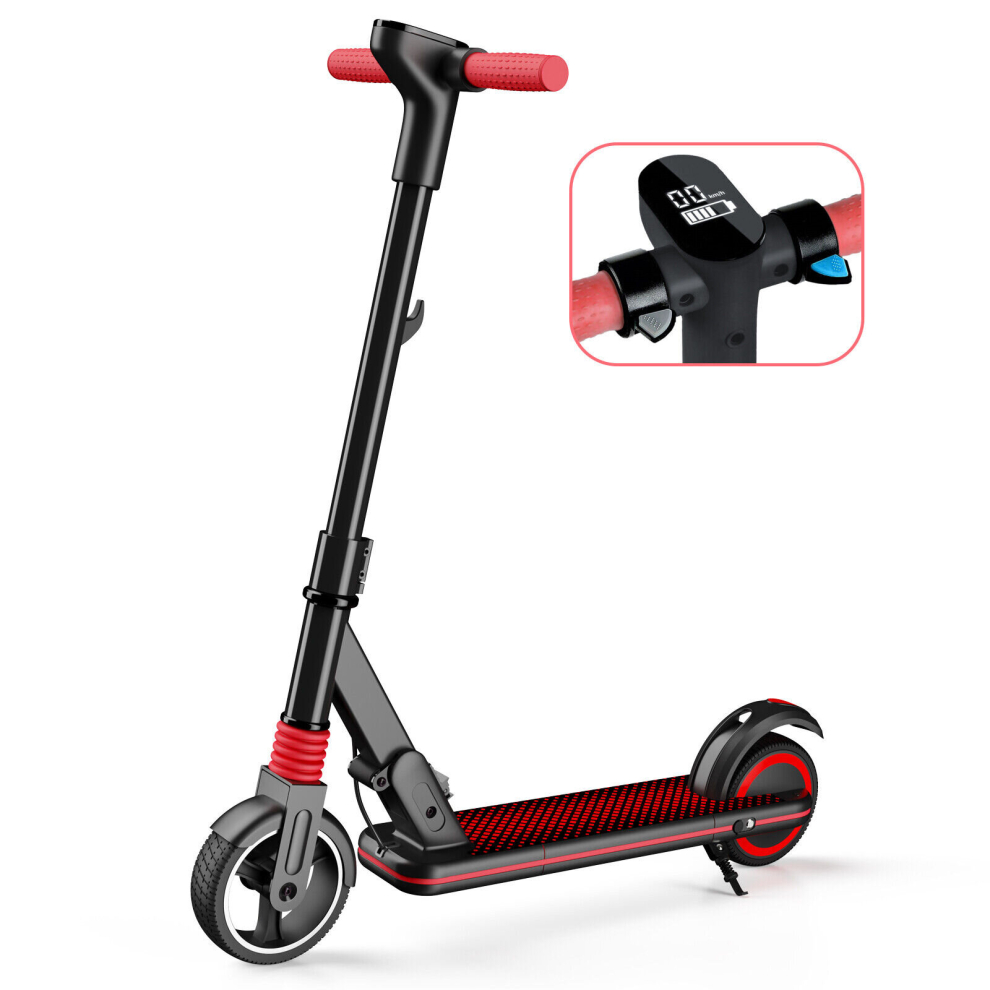 (Black) Electric Scooter for Kids and Teens, Folding E Scooter, 8KM,130W, LED Display,14km/h,2 Brakes