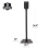 SANUS WSSE11 Black Single Fixed Height Speaker Stand For Sonos Era 100 7