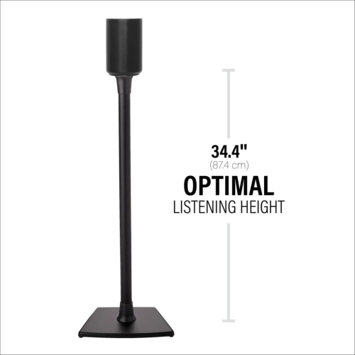 SANUS WSSE12 Black Pair Fixed Height Speaker Stands For Sonos Era 100 2