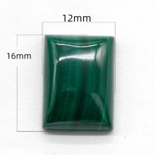 12*16mmNatural Malachite Interface Convex Square Ring Face Bulk Gem Jewelry Ring Face Pendant Accessories