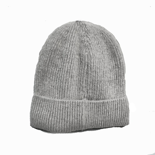 (Light Grey) Woolly Hat Beanie Unisex Winterware Fleece Lined