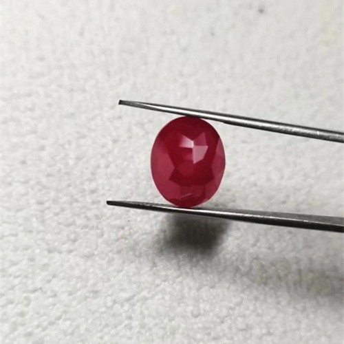 Blood-red Ruby with Inclusion Oval Cut Gemstone Egg Shape Faceted Ruby Gem Multiple Sizes to Choose C65R 1