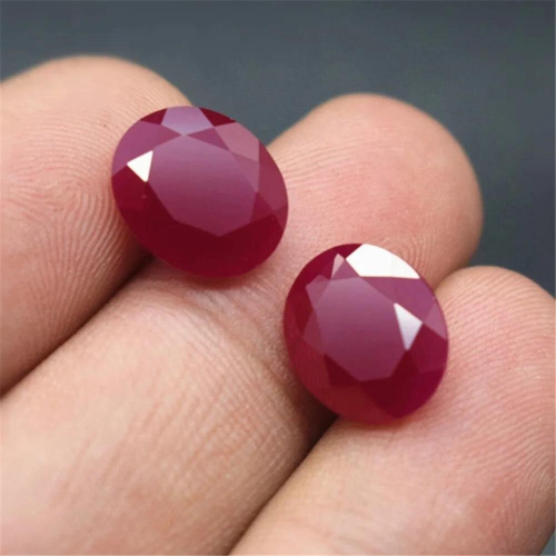 Blood-red Ruby with Inclusion Oval Cut Gemstone Egg Shape Faceted Ruby Gem Multiple Sizes to Choose C65R 2