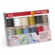 Gutermann Quilting Thread Set Assorted Colours - 200 Metres - per pack of 12