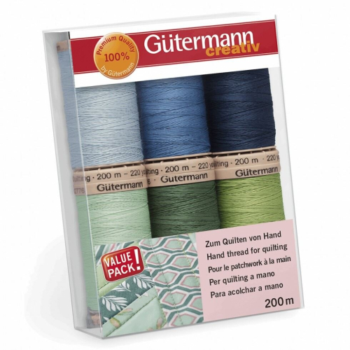 Gütermann Gutermann Quilting Thread Set Cools - 200 Metres - per pack of 6