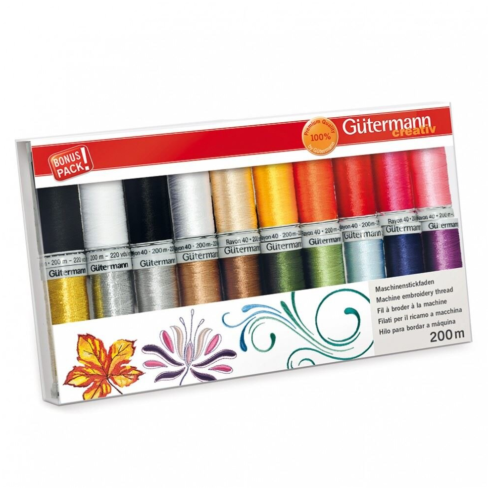 Gutermann Rayon 40 Thread Set Multicoloured - per pack