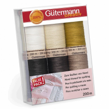 Gutermann Quilting Thread Set Naturals - 200 Metres - per pack of 6